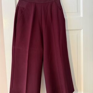 Ted Baker Deep Burgundy Wide Leg Culottes